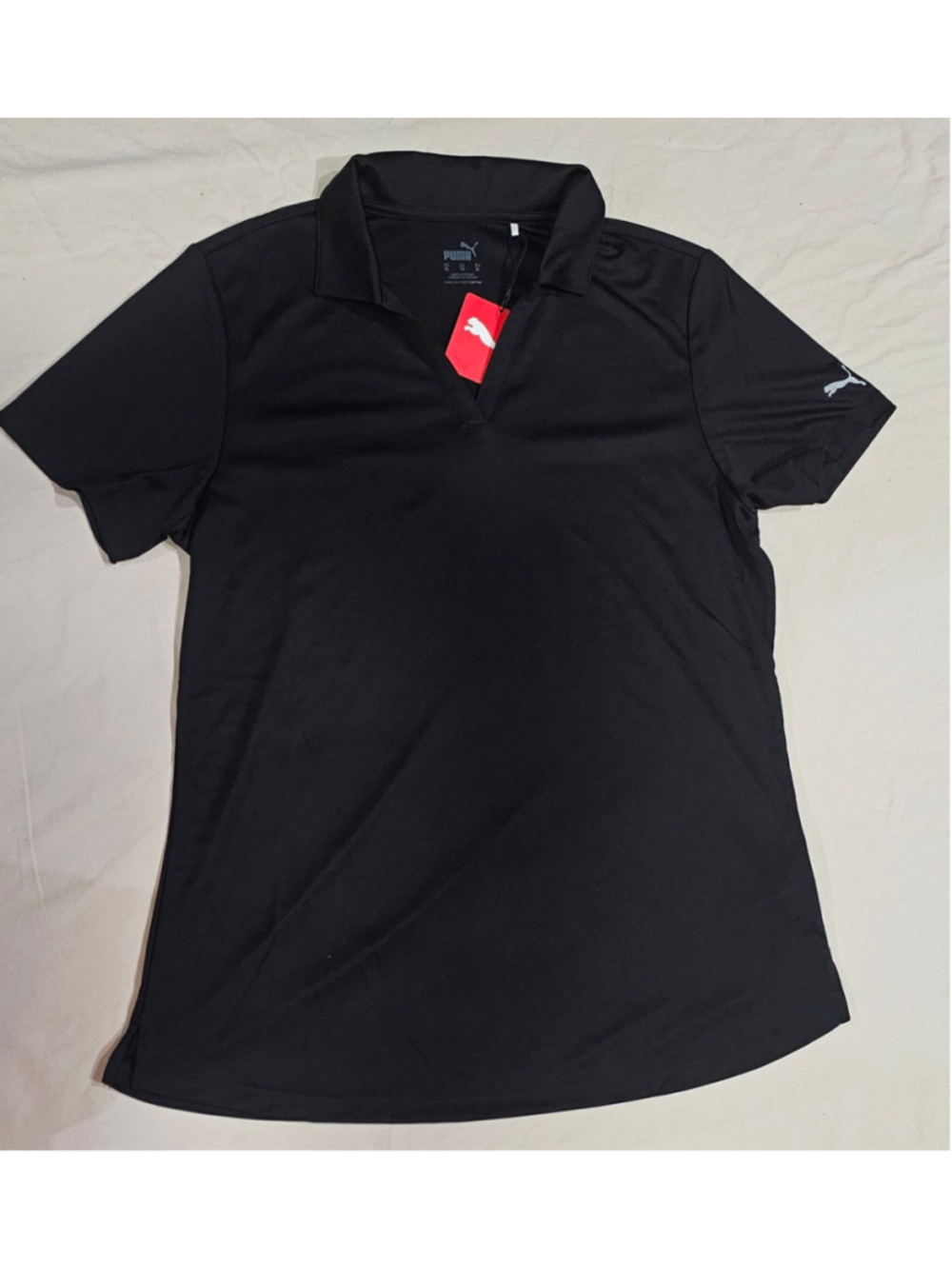 Women's Puma Golf Polo Shirt Black Size XL